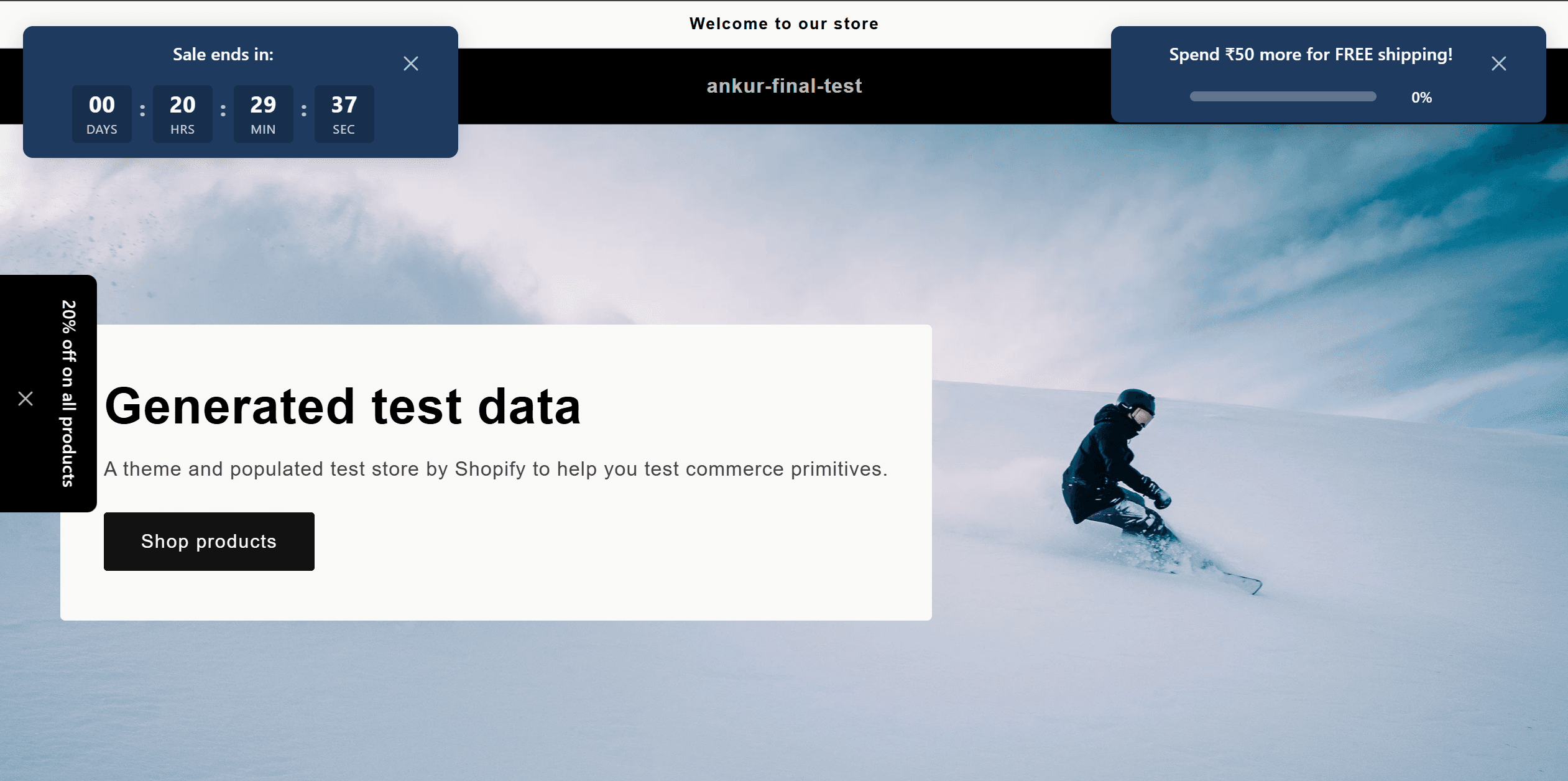 Multiple bars on live store